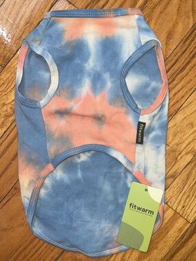 Fitwarm Blue Tie Dye Dog Shirt Size M NWT Cute Pet Apparel